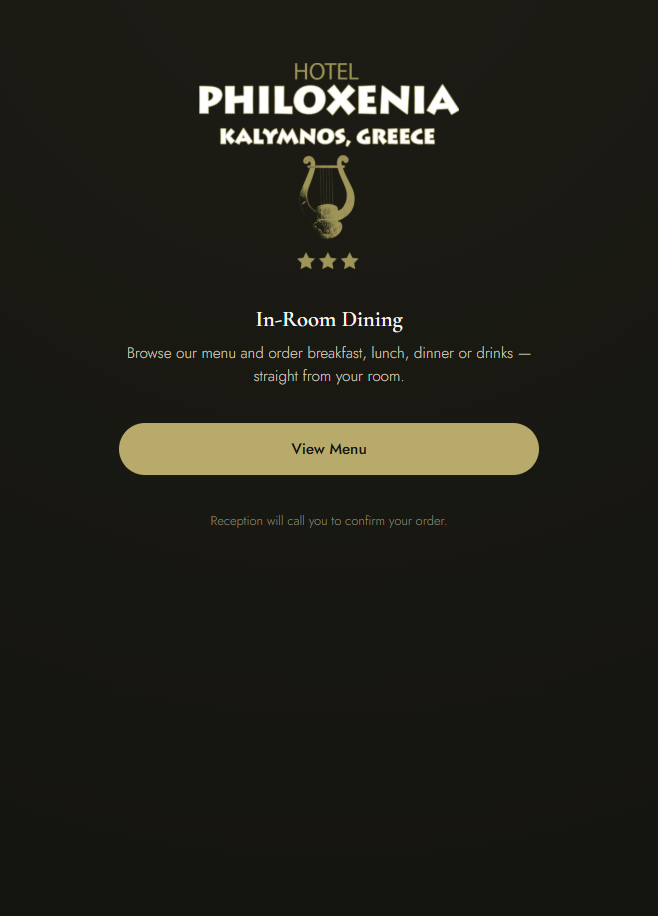 Philoxenia Menu Web App